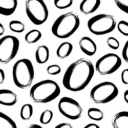 seamless pattern with sketch circles shape vector image