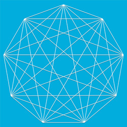 interlocking interconnect polygon shape element vector image