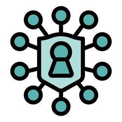 network security system protecting user data vector image