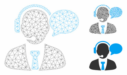 support manager message mesh carcass model vector image