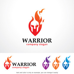 Warrior Emblem Template Vector Image