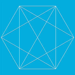 interlocking interconnect polygon shape element vector image