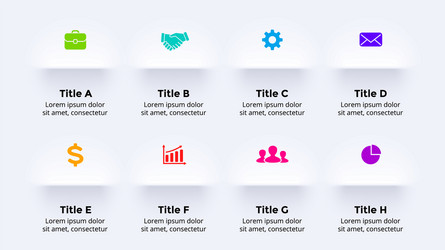 neumorphic infographic presentation slide vector