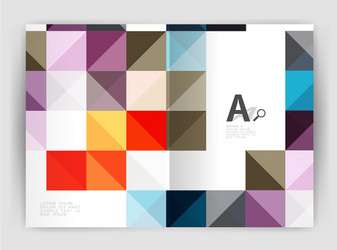 square leaflet business a4 print template vector image