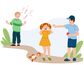 Children behaviour flat set Royalty Free Vector Image