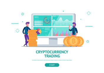 concept for cryptocurrency trading vector