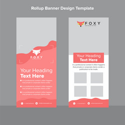 Peach Fluidity Roll-Up Banner Vector Image
