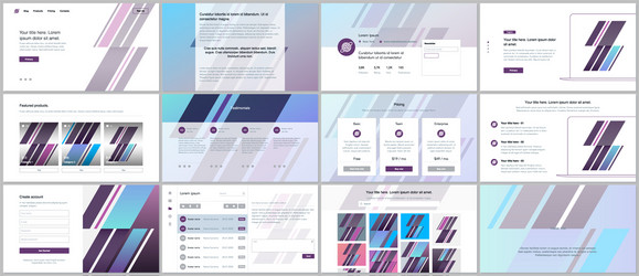 set of templates for website design vector