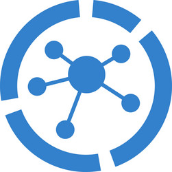 connections diagram icon from business bicolor set vector