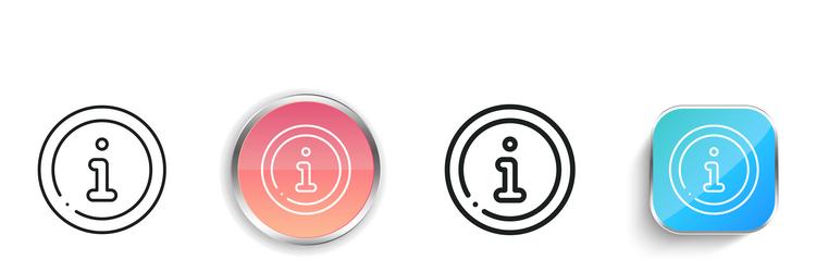information icon thin linear regular and button vector image