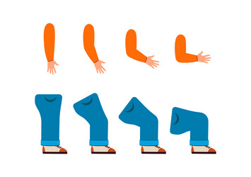 set of character constructor for animation vector image
