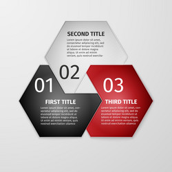 progress icons for three steps vector image