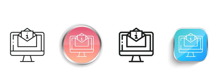 information icon thin linear regular and button vector image