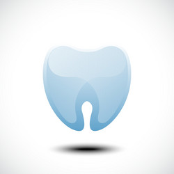 White tooth flat design Royalty Free Vector Image