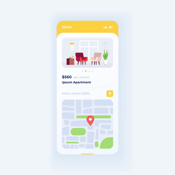 apartment parameters smartphone interface template vector image