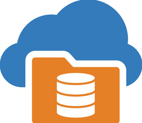 File storage cloud database icon simple editable vector