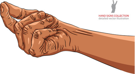 Hand asking about payment african ethnicity vector