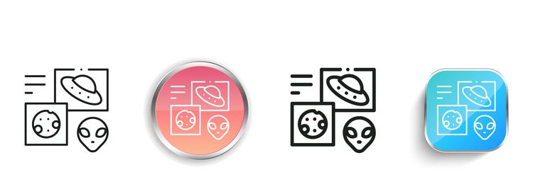 information icon thin linear regular and button vector image