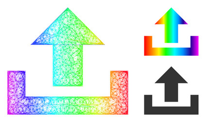 spectral network gradient upload icon vector image