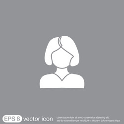 A female avatar girl with hair tail vector