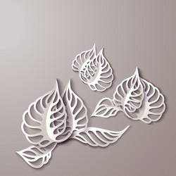 Abstract 3d paper flowers vector