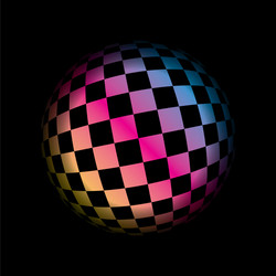 colored grids spherical 3d background pattern vector image