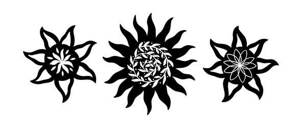 Mystic sun celestial hand vector