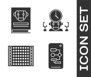 set algorithm user manual printed circuit board vector image