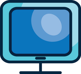 user interface concept computer icon line color vector image