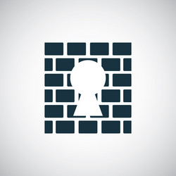 Wall lock icon for web and ui on white background vector
