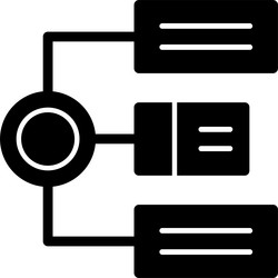 algorithm glyph style icon design vector image
