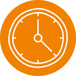 isolated clock instrument block line style icon vector image