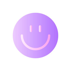 Smiling emoji flat gradient two-color ui icon vector