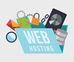 web hosting and cloud computing vector image