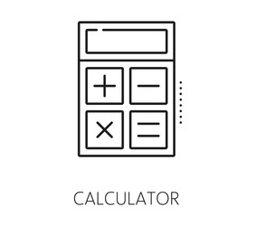data analytics and analysis icon of calculator vector image
