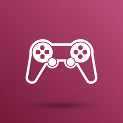 Joystick icon rounded squares button console vector