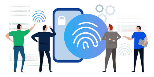 Secure Smartphone Access & Team Security vector image