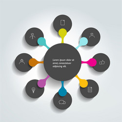 flowchart diagram scheme infographic element vector image