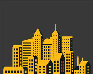Modern city skyscrapers vector