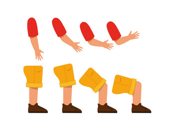set of character constructor for animation vector image