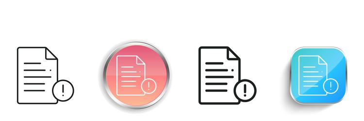 file icon thin linear regular and button style vector image