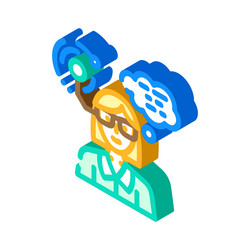 geek chic tech enthusiast isometric icon vector image
