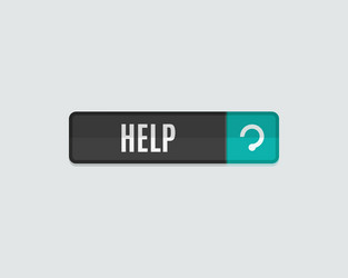help web button modern flat design vector image