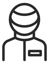 person in helmet avatar racer icon car pilot vector