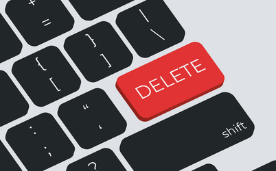 delete button on keyboard keys simple vector