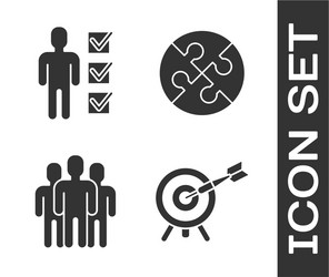 Set target with arrow user man in business vector