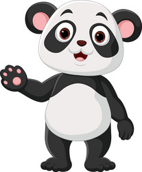 panda cartoon waving paw hand 20815624 Vector Art at Vecteezy