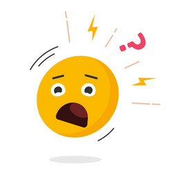 Scared face emoticon filled outline icon, Stock vector