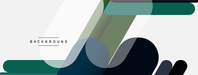 Overlapping round shapes and lines background vector