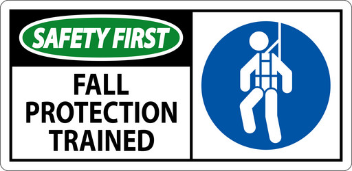 Hard hat decals safety first fall protection Vector Image